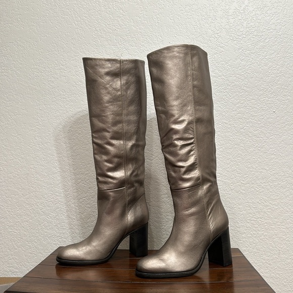 Free People Grayson Bronze Metallic Boots Size 40 - Picture 5 of 8